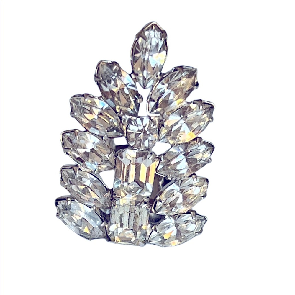 VTG Dress Clip Art Deco Icy Rhinestone